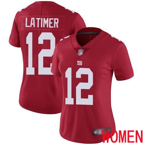 Women New York Giants #12 Cody Latimer Red Limited Red Inverted Legend Football NFL Jersey